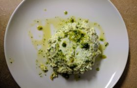 labneh on a plate