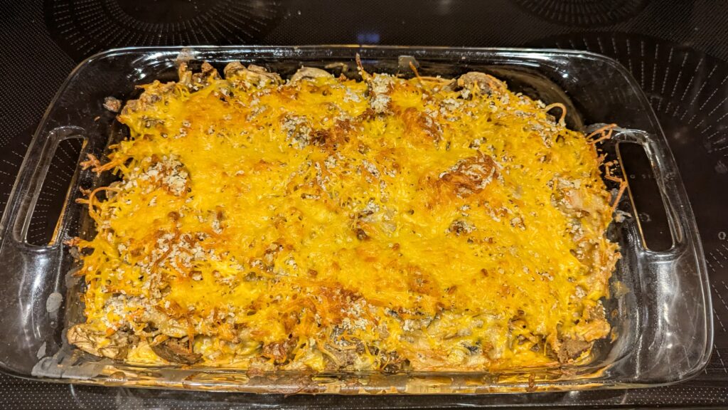 Cheese-topped casserole